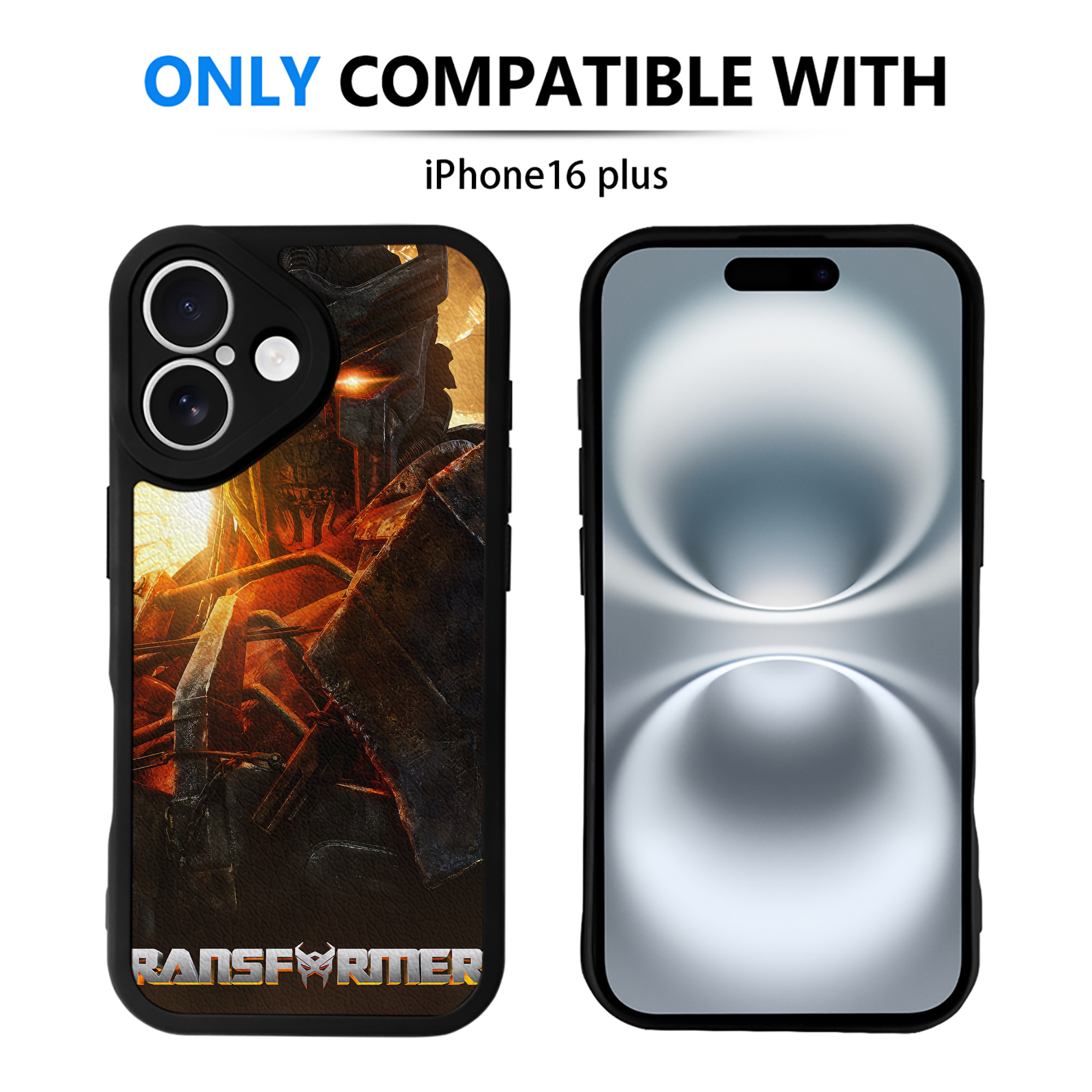 （画像用） Transformers トランスフォーマー 【iPhone 16シリーズ対応】シリコンスマホケース（レザー調） 材質：シリコン